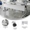Emma and Oliver Hahn Heavy-Duty Flip Top Training Table with Nesting Design, Privacy Panel, T-Legs, Tabletop, Metal Frame